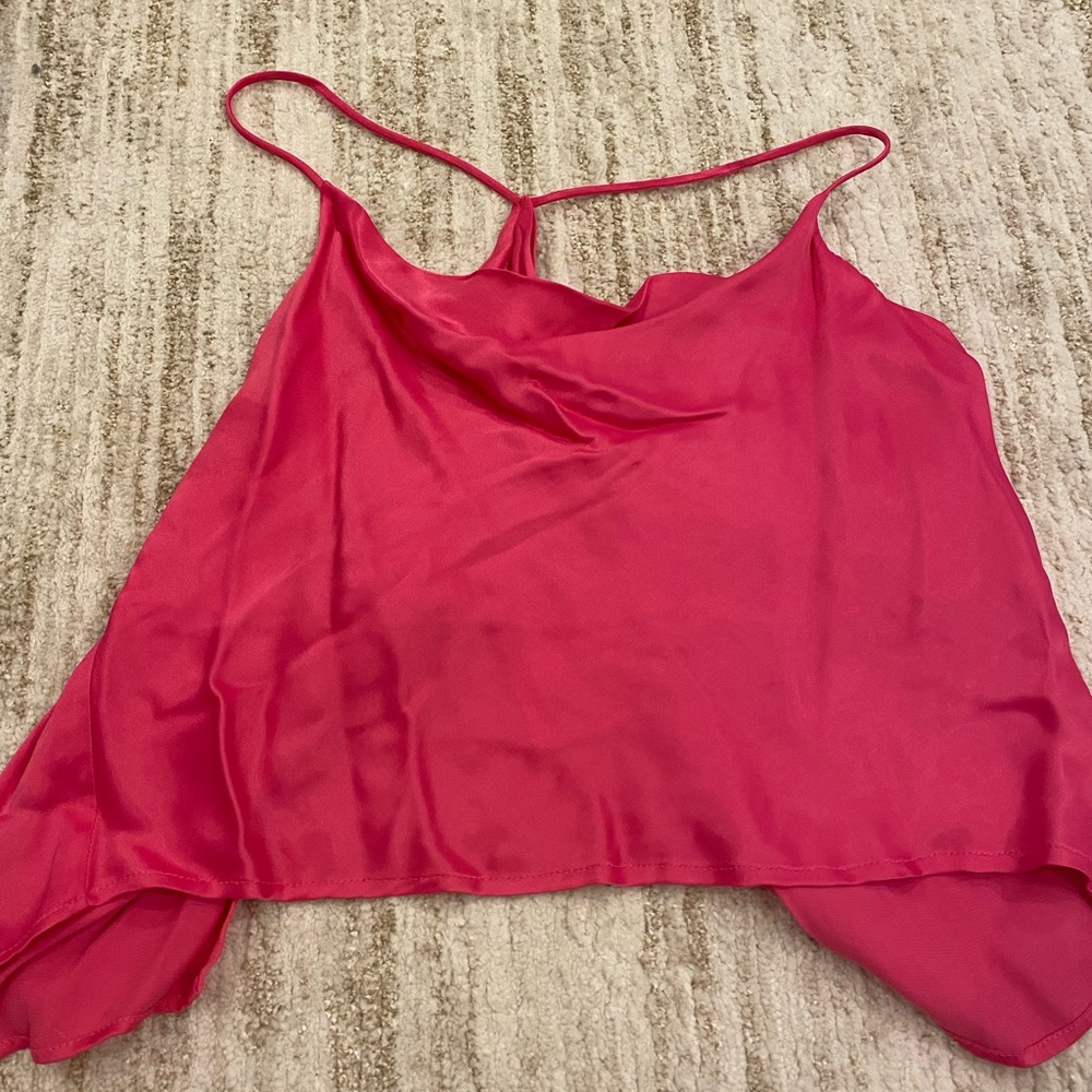Zara Pink Satin spring Top